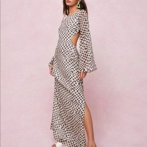 Nasty Gal Checkered Maxi Dress